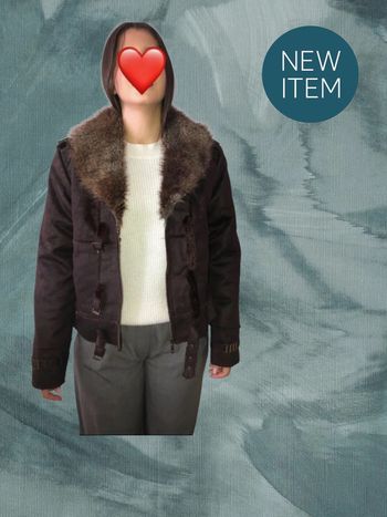 🌼veste col fourrure synthétique