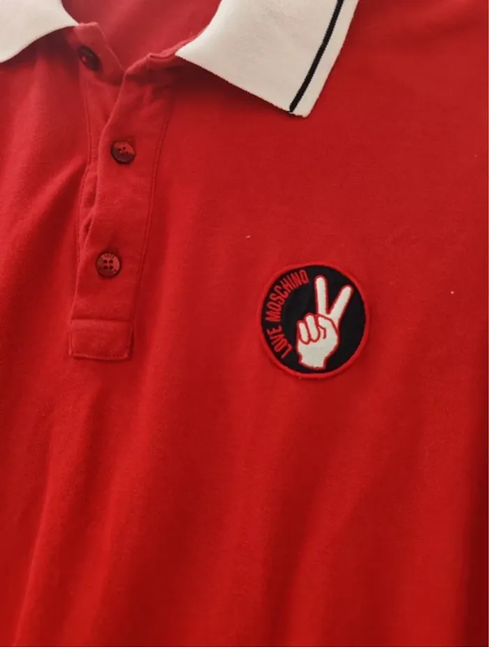 Polo Love Moschino Rouge - Taille XXL - photo numéro 2