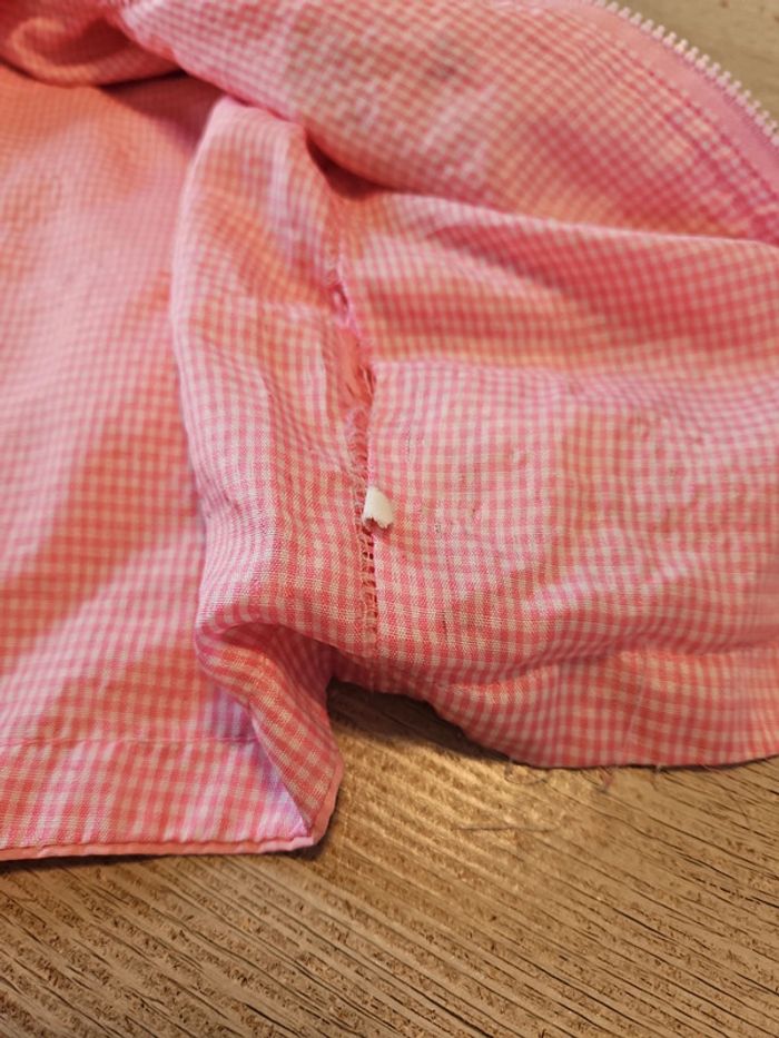 Veste à capuche réversible rose / rose à carreaux blancs, Hello Kitty, 4 ans - photo numéro 10
