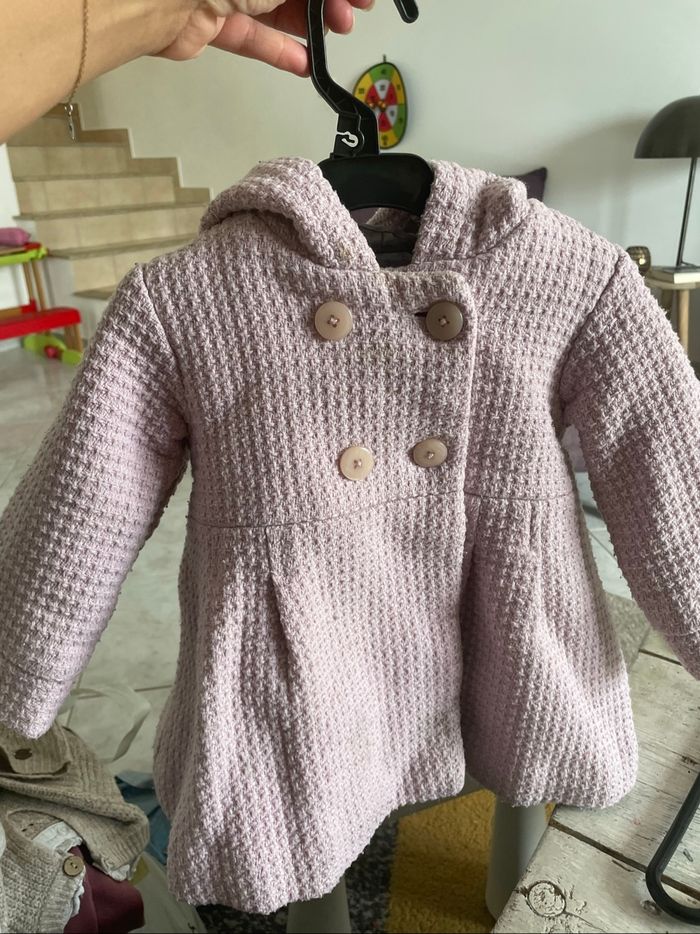 Manteau rose  avec capuche - photo numéro 2