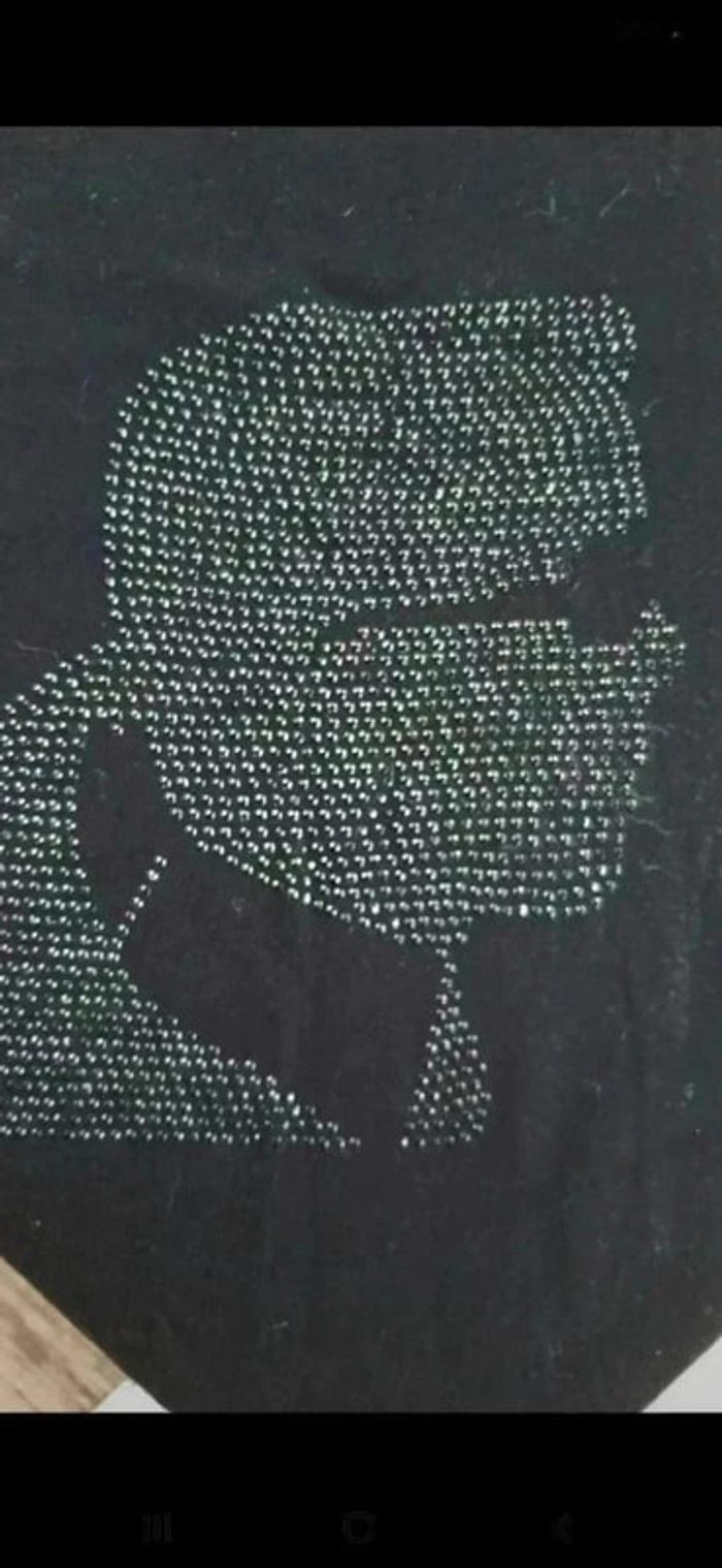 Pull sans manche en maille Karl Lagerfeld strass tête taille S neuf