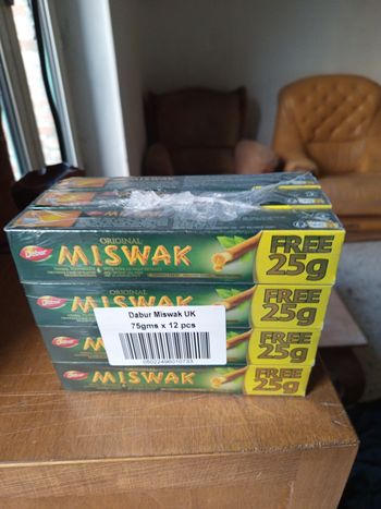 Lots de 12 tube dentifrice au miswak b'y dabur