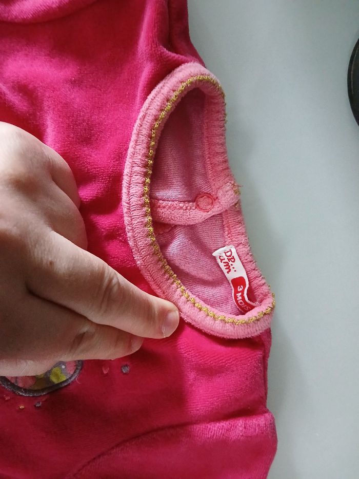 PYJAMAS VELOURS FUCHSIA DPAM - photo numéro 2