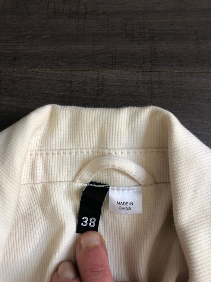 Veste caban léger beige H&M taille 38 - photo numéro 2