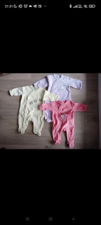 Lot de 3 pyjamas chauds 3M