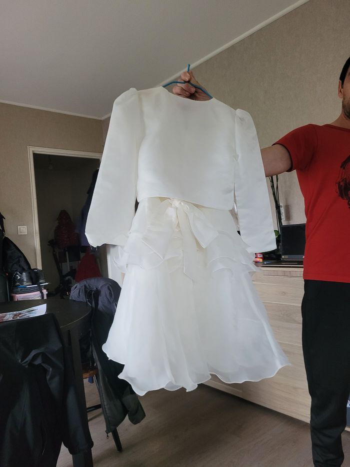 Robe cérémonie  ou soirée 8 ans + boléro 10 ans - photo numéro 2