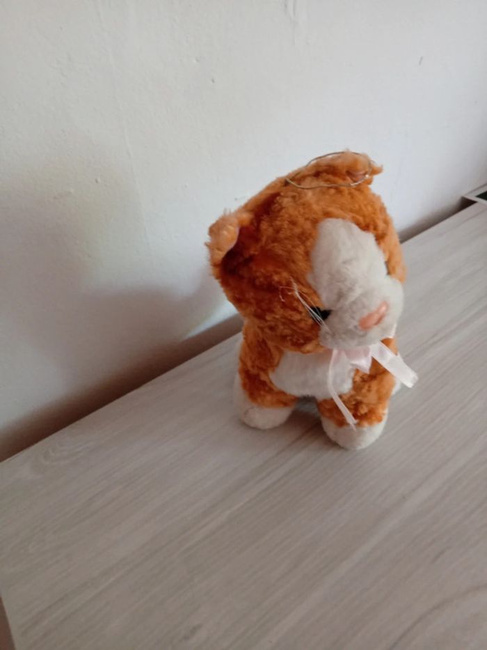 Jolie peluche chat orange - photo numéro 2