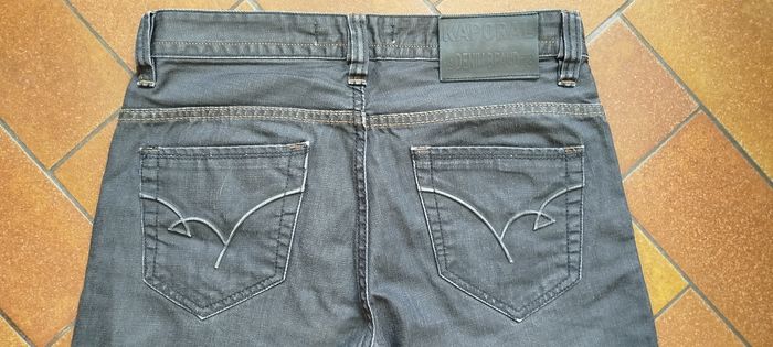 Jean Kaporal W29 Demi-slim gris foncé ciré Très Bon État - photo numéro 6