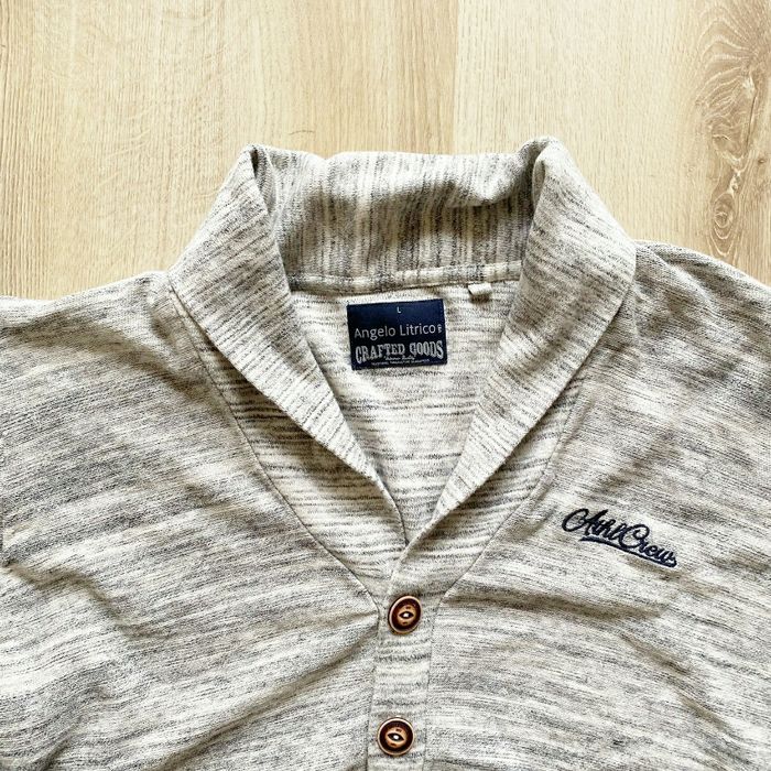 Angelo Litrico Athl Crew Cardigan Pull Gris Homme Exclusive Vintage Collection Crafted Goods (Taille L) - photo numéro 9