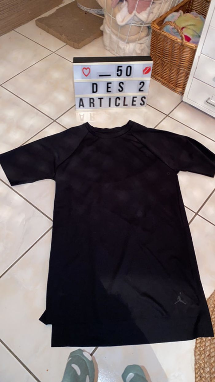 T-shirt noir long homme taille S Jordan
