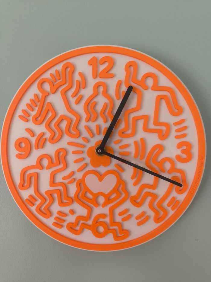 Pendule style Keith Haring - photo numéro 2