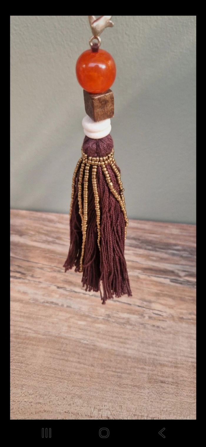 Porte clé pompon camel Parfois