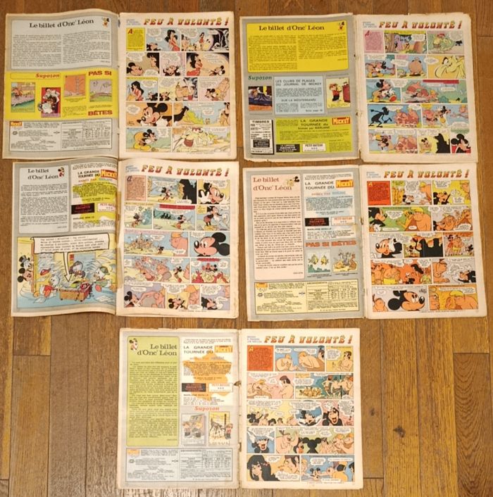Lot 5 journaux de Mickey bd Tour de France série complète 1973 vintage - photo numéro 4