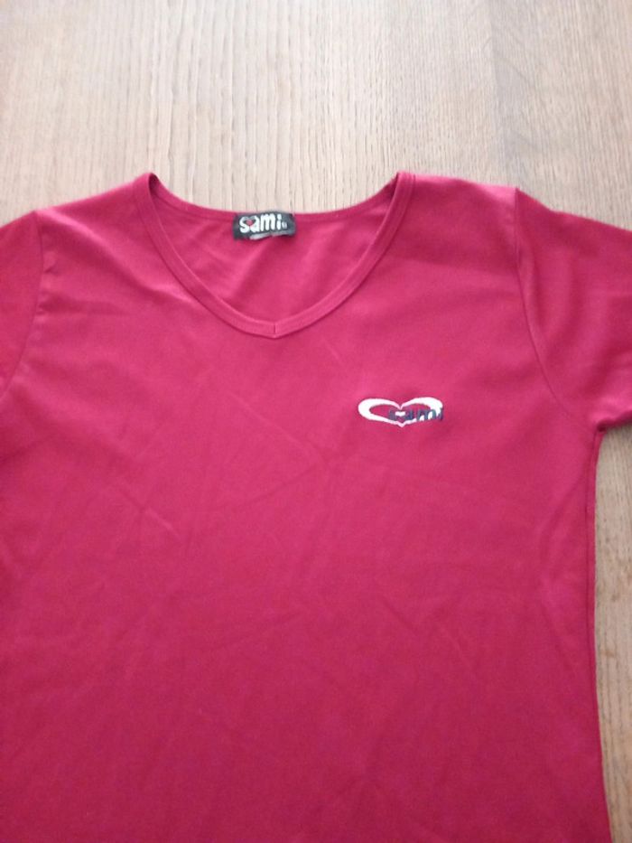 Tee-shirt polyamide T36 bordeau Sami - photo numéro 3