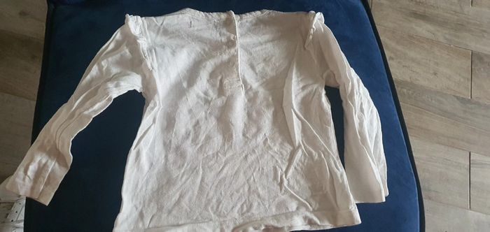 Tee shirt blanc manche longue tissaia 9mois - photo numéro 5