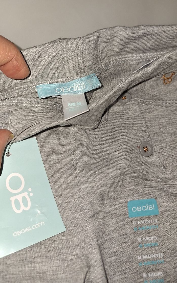 Jogging gris neuf avec étiquettes ( okaidi 6 mois) - photo numéro 4