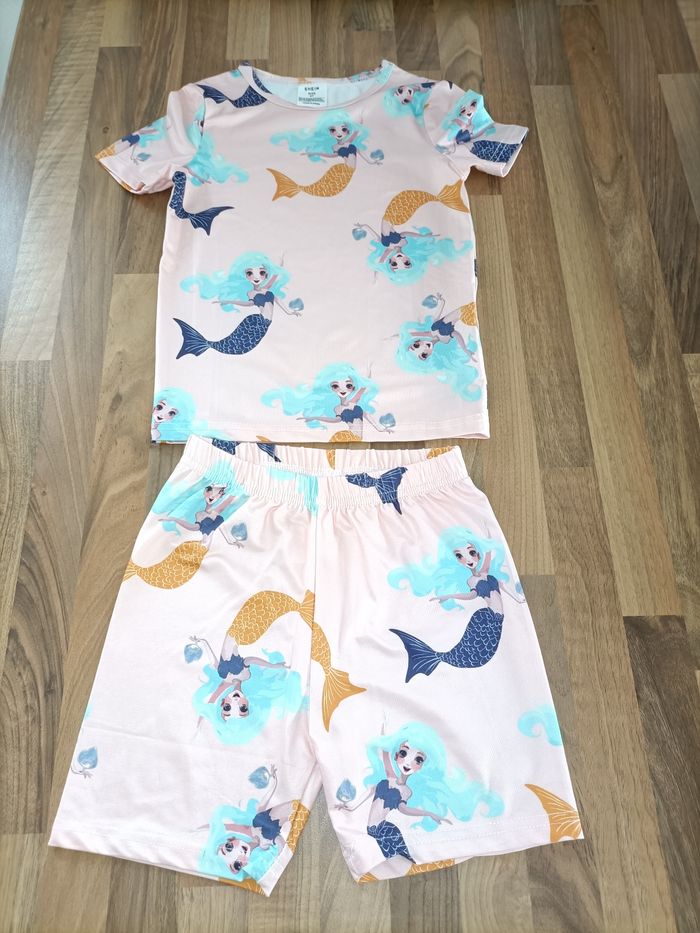 Pyjama deux pièces sirène 6 ans shein rose - photo numéro 2
