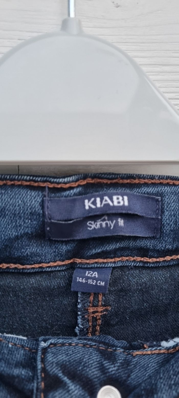 Jean skinny fit bleu marine taille 12 ans Kiabi - photo numéro 1