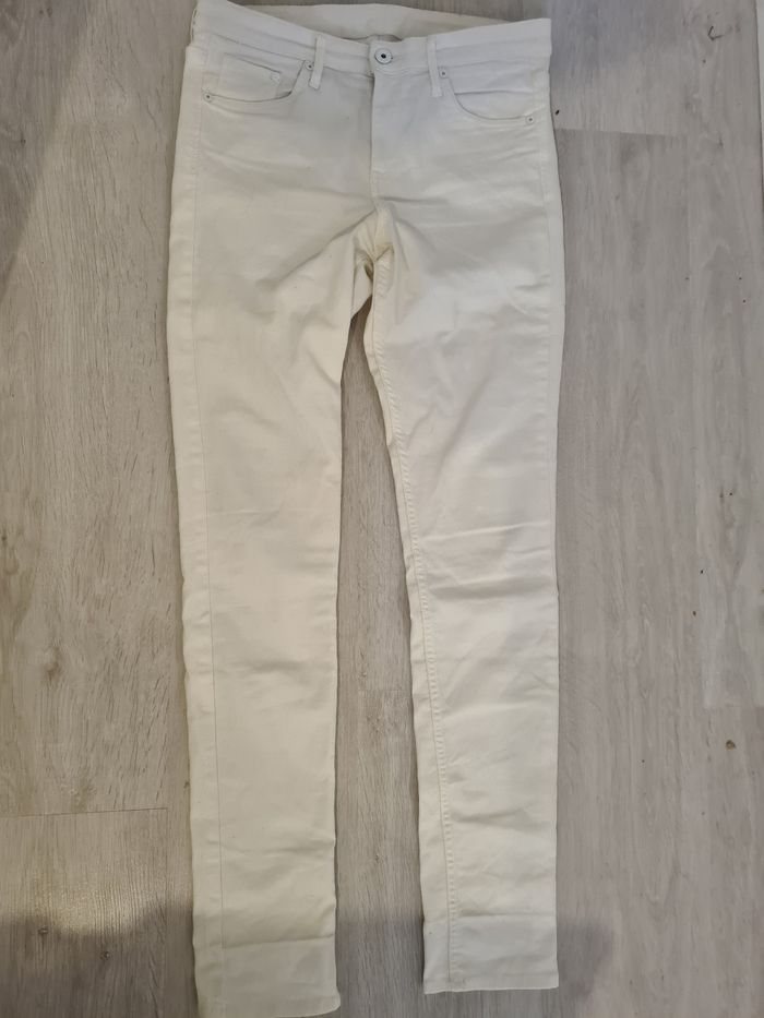 Pantalon jean blanc - photo numéro 2