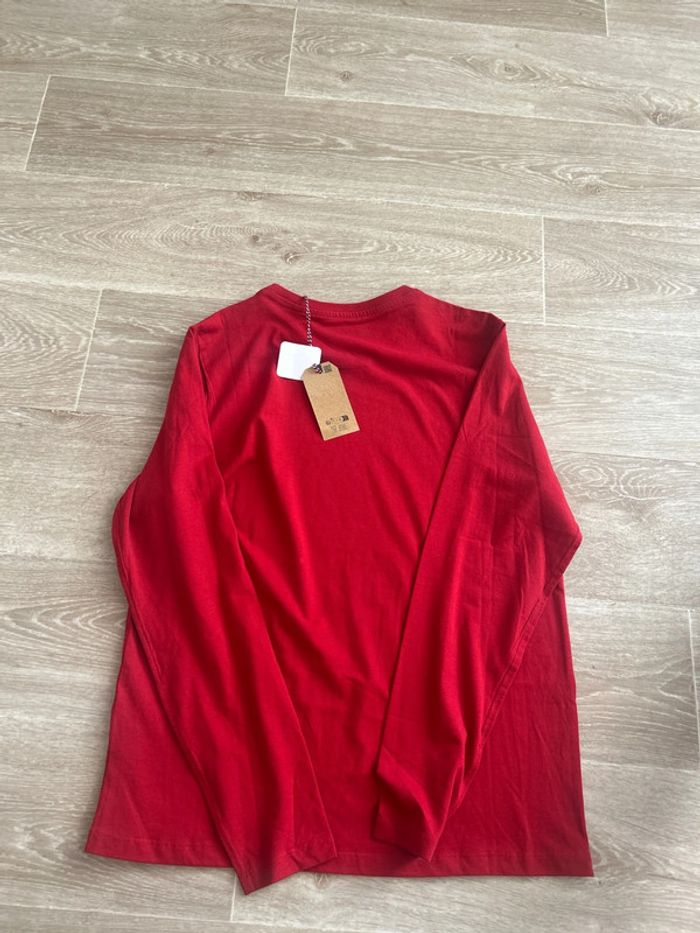 T-shirt à manches longues rouge Teddy Smith rétro vintage 16ans - photo numéro 3