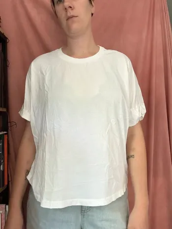T-shirt large blanc