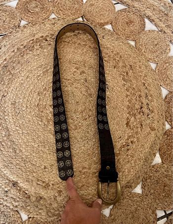 Ceinture de taille 85 coloris marron et pièces cuivré