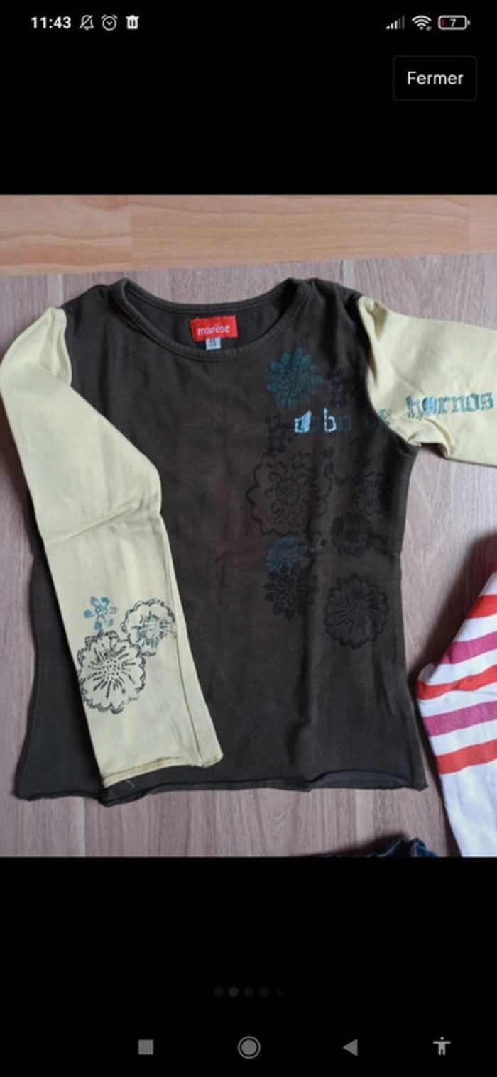 Tshirt kaki vert clair 4 ans Marèse