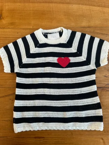T-shirt crochet Zara
