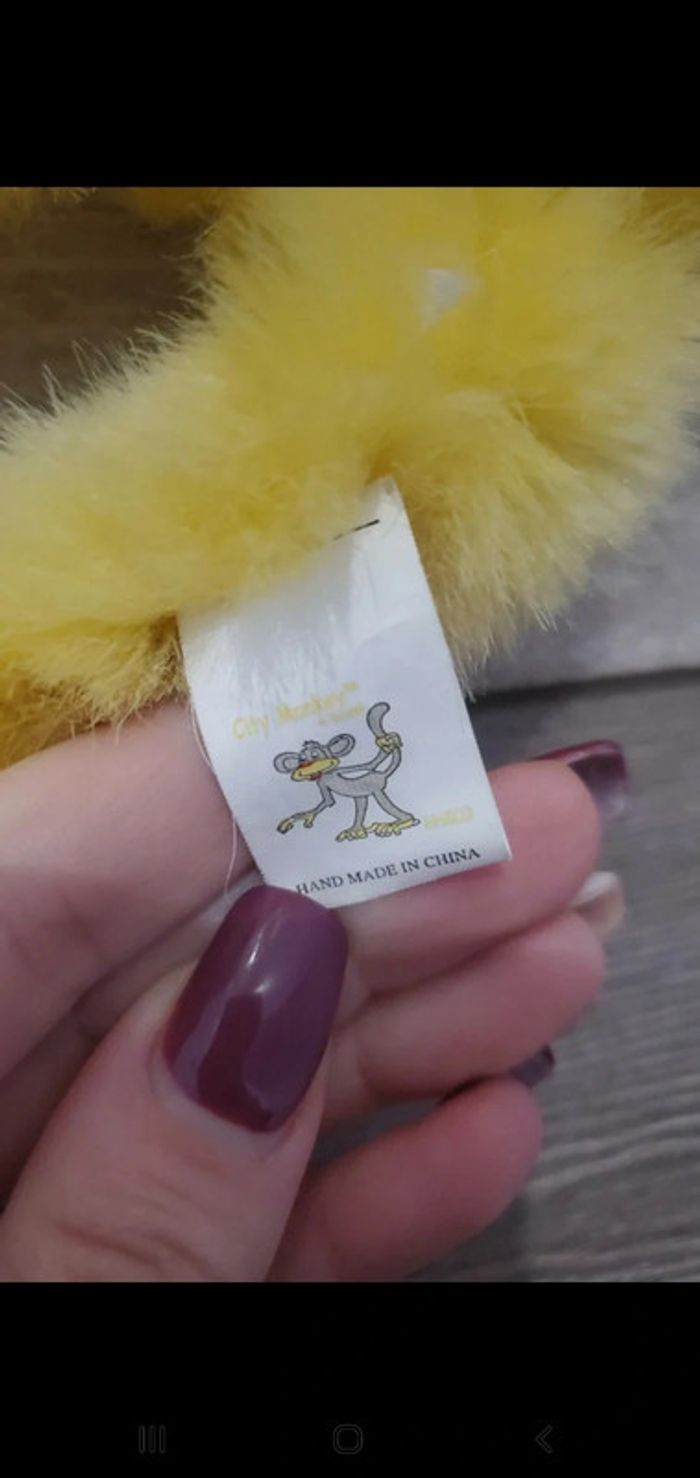 Peluche singe jaune - I love NY - 64 cm - photo numéro 5