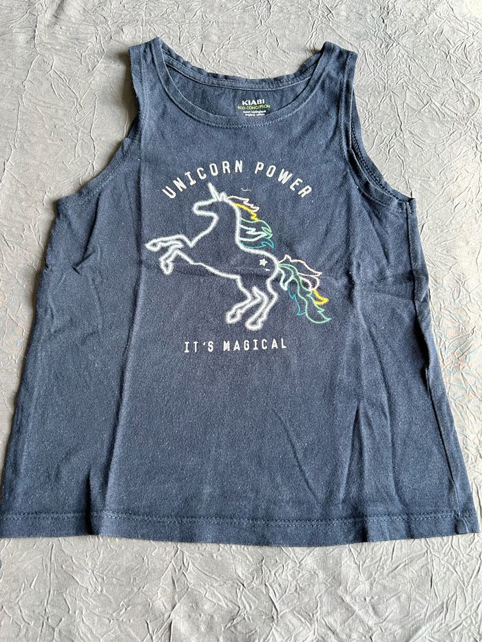 Lot de 3 t-shirts/débardeurs été fille 6 ans - photo numéro 2