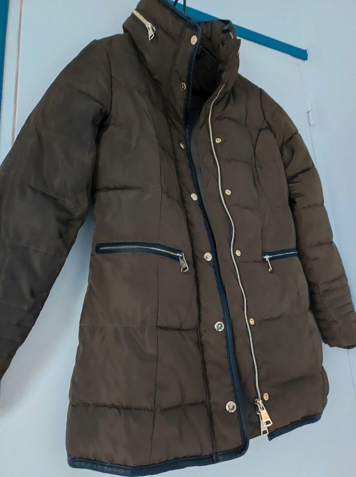 Blouson doudoune marron taille 36 - photo numéro 2