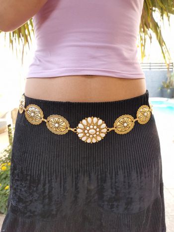 A48 ceinture chaîne de corps doré or tendance réglable