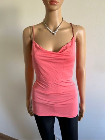 Top rose corail à bretelles Morgan taille M excellent état