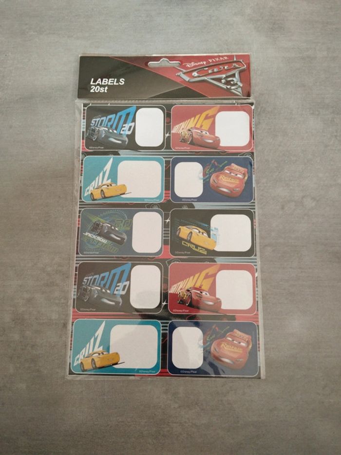 Étique scolaires Cars Disney