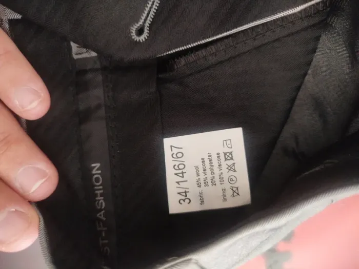 Pantalon de costume a pince argenté gris - photo numéro 4