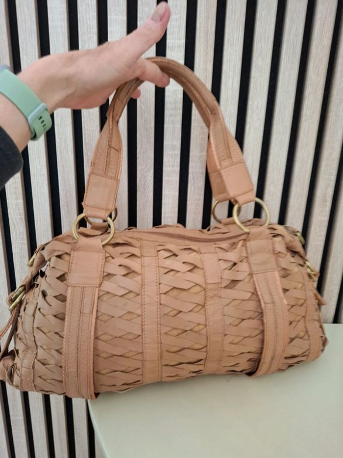 Sac cuir tressé marron - photo numéro 8