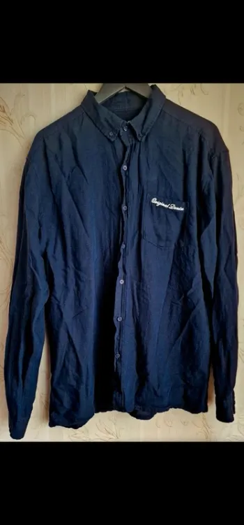 Chemise homme bleu