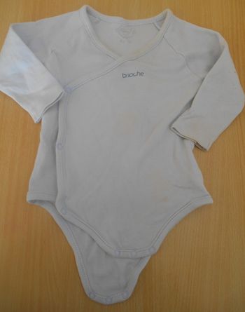 Body gaçon/fille 6 mois bleu ciel manches longues - Brioche