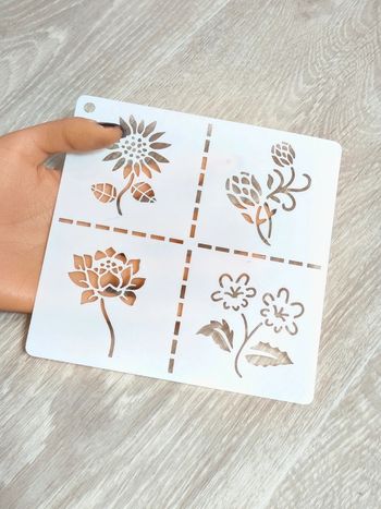 Pochoir fleurs