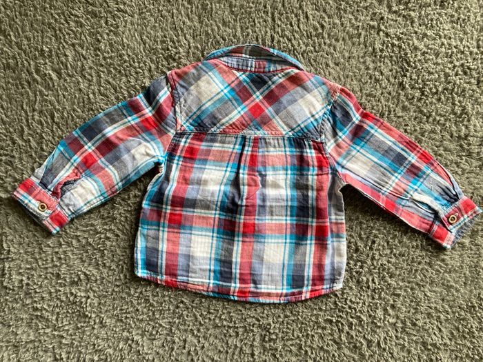 Chemise ML bleu/rouge 23 mois - photo numéro 2