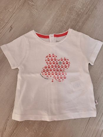 Tee-shirt coccinelle 3 mois Obaïbi