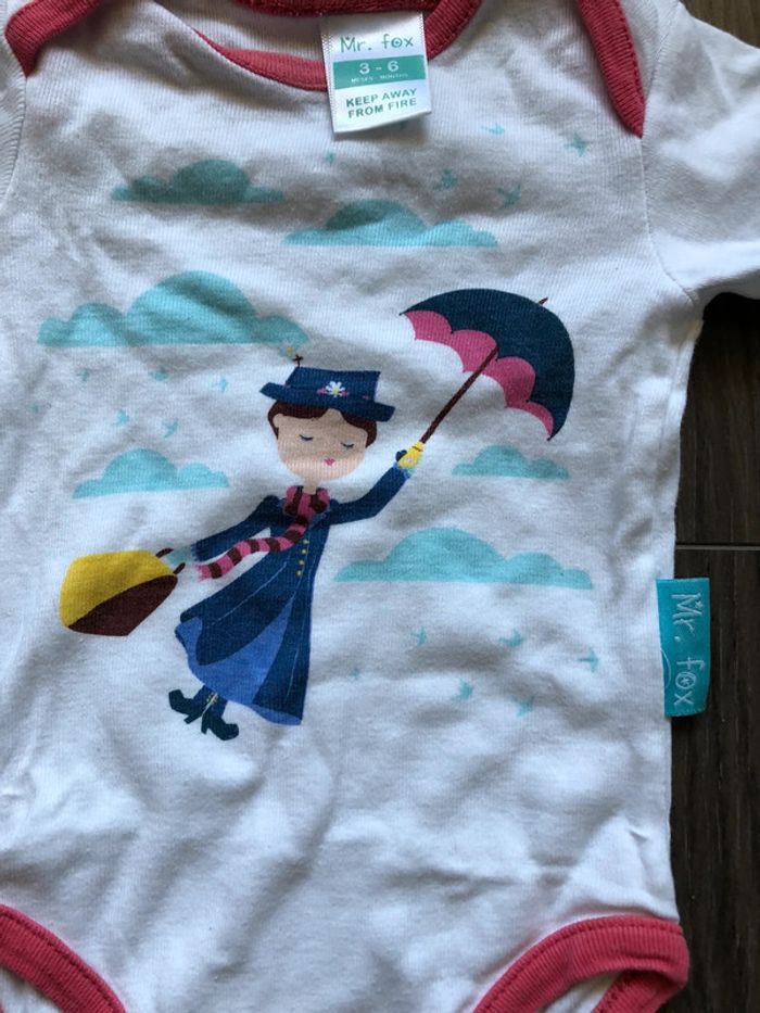 Body Mary Poppins marque Mr. Fox 3-6 mois petit - photo numéro 2