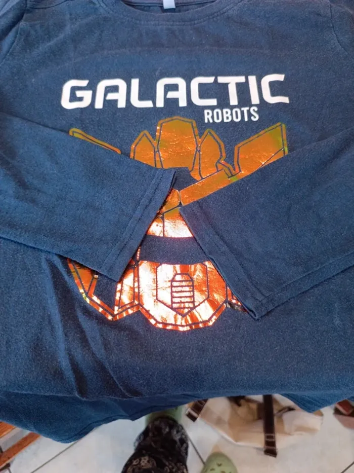 T-shirt marine Galactic robots 12A - photo numéro 5