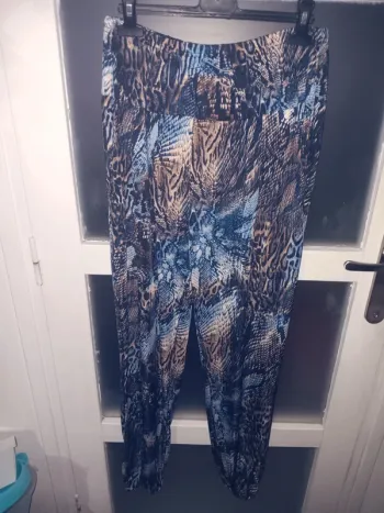 Pantalon fluide taille s/m  bleu et marron