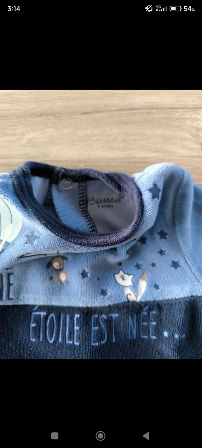 Pyjama taille 1 mois - photo numéro 3
