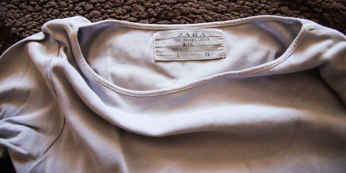 T-shirt manche 3/4 bleu pâle Basic ZARA - photo numéro 4