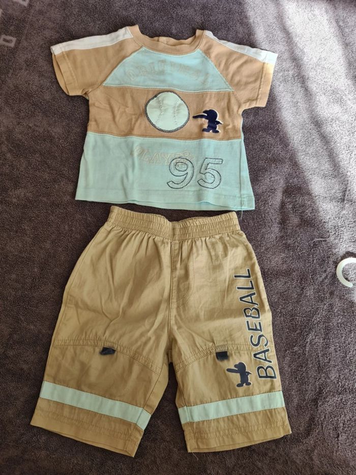 Ensemble jogging été 6 mois baseball