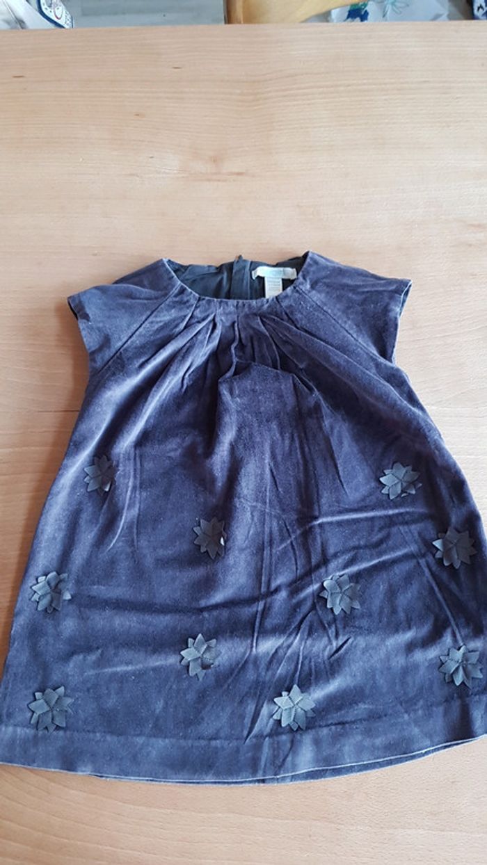 Robe velours grise 23 mois