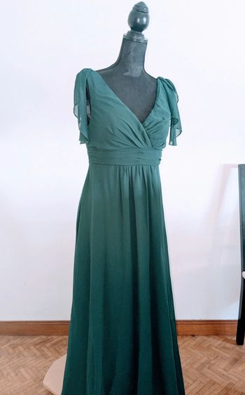 Robe longue vert sapin