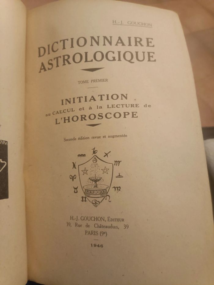 Dictionnaire astrologique tome 1 - photo numéro 2